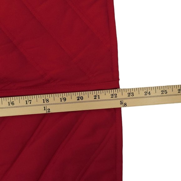 Creazioni Effeci Zip Quilted Sweater Jacket Womens M Red Faux Fur Collar NEW - Picture 6 of 16